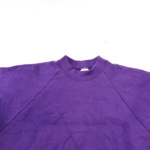 Fruit of the Loom Long Sleeve Pullover Sweatshirt Womens Size Large L Purple